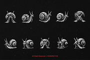 10 Bundle Dark Art Snail Mollusk, an Illustration by Morspective (Thumbnail 6 of 7)