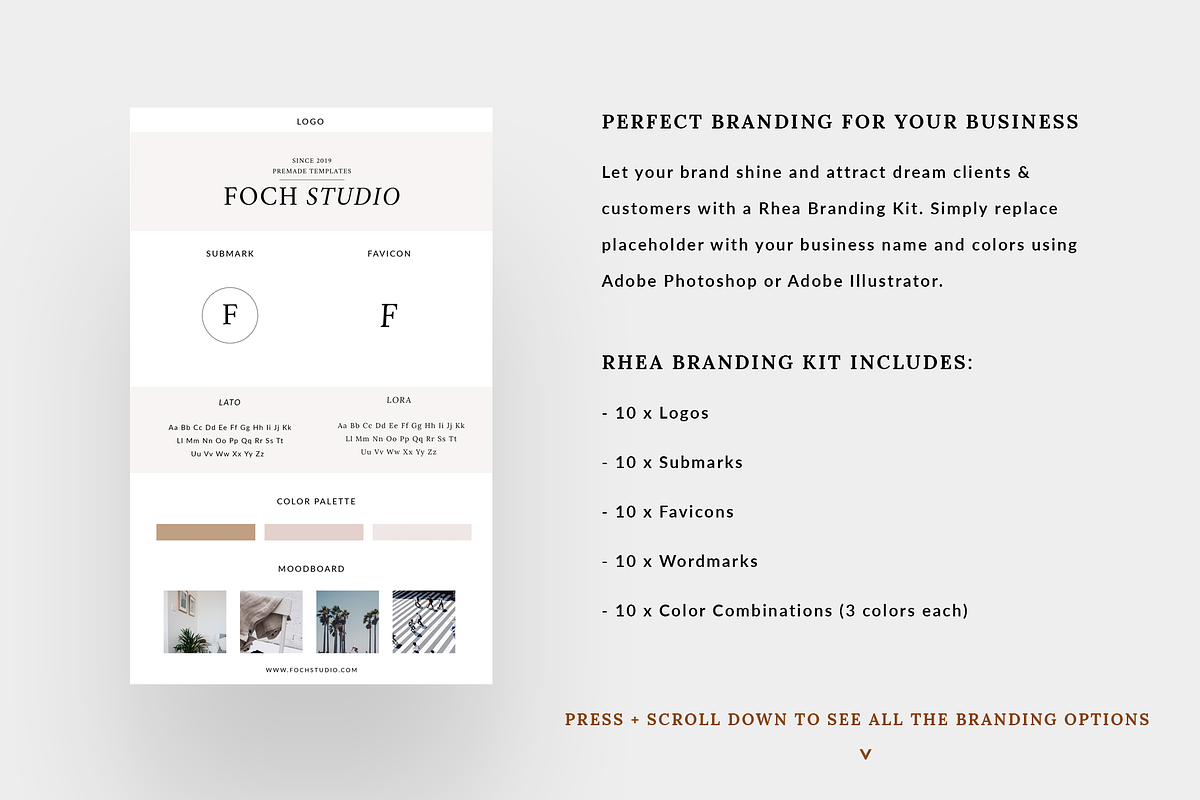 Rhea Branding Kit, a Branding & Logo Template by Ralony (Photo 2 of 6)