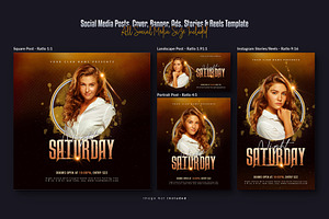 Elegant Saturday Party Flyer Templat, a Design Template by Creative_View