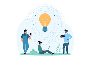 Business strategy digital ideas, a Technology Illustration by Flashvector