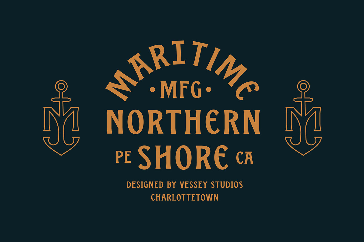 Maritime MFG - A Spur Serif Typeface, a Serif Font by Hustle Supply Co. (Photo 7 of 8)