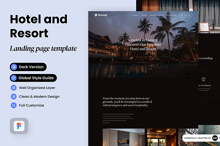 Hotel and Resort Landing Page, a Landing Page Template by SLAB! Design