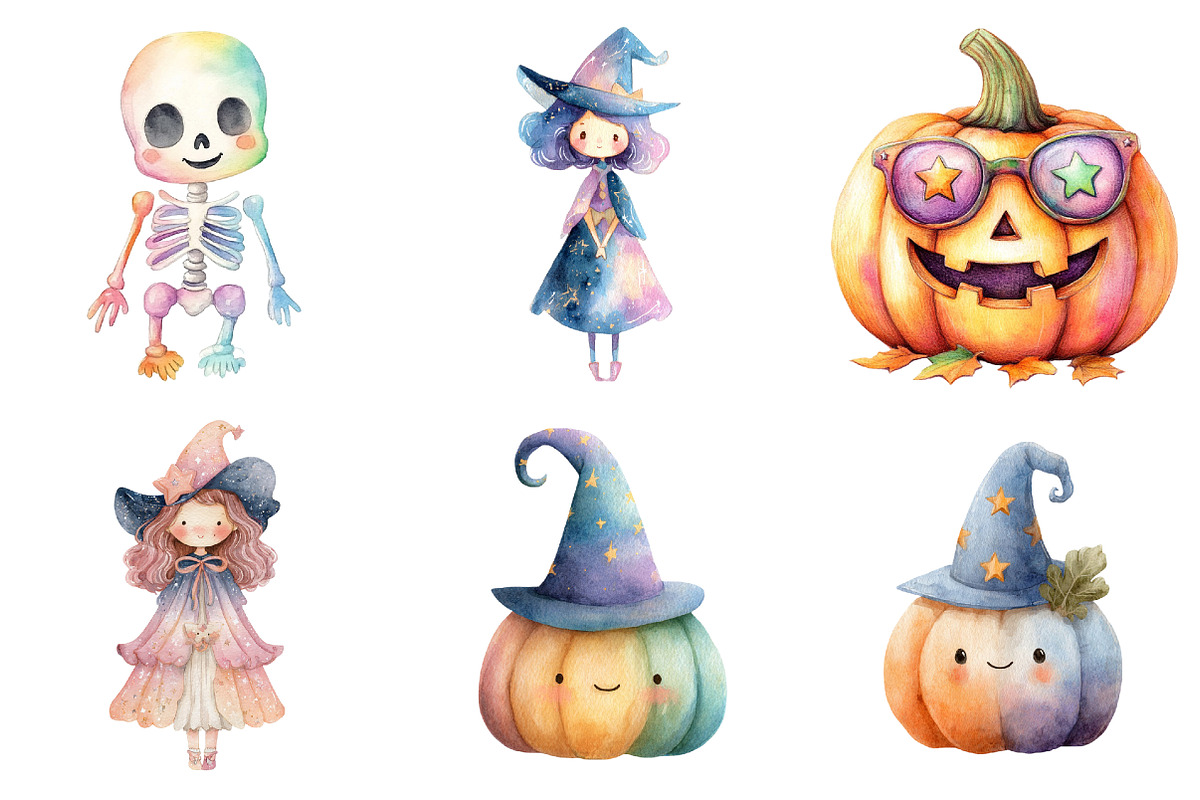 Cute Halloween Clipart, a Seasonal Illustration by CitraGraphics (Photo 4 of 5)