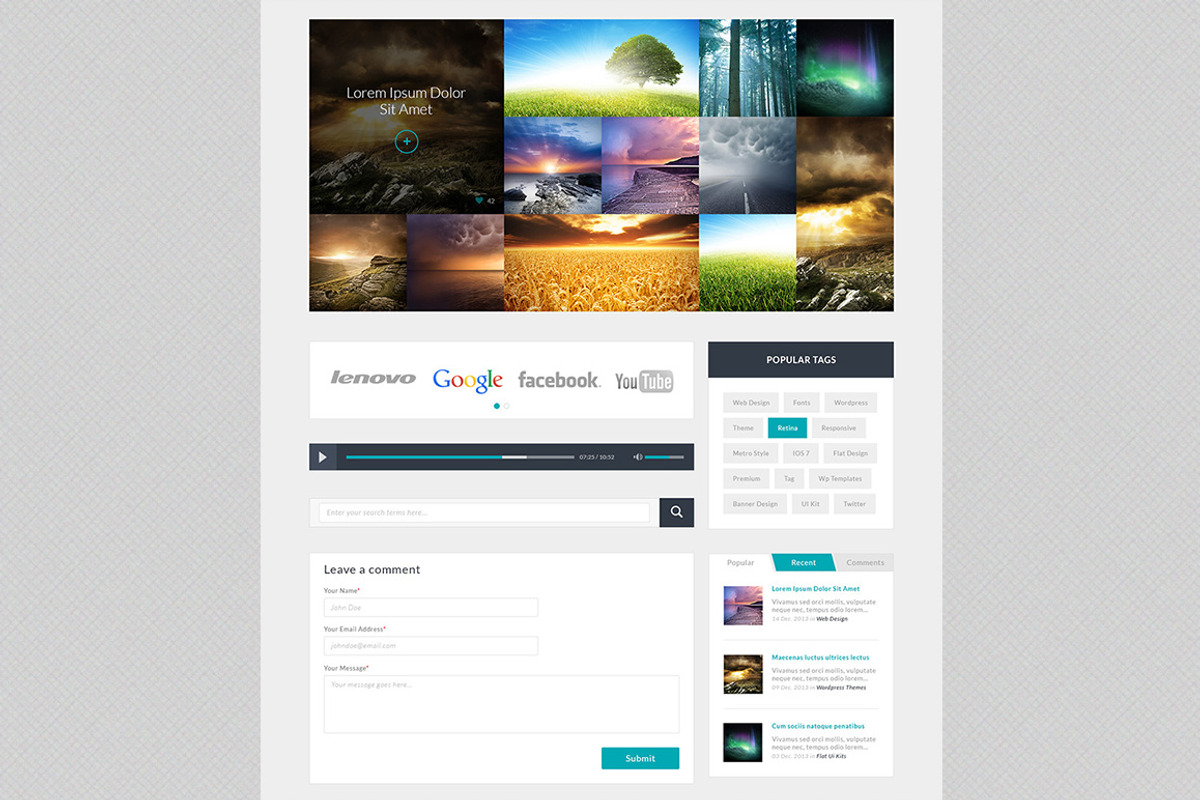 Creativio Flat UI Kit, an UI Kit Template by DesignThor (Photo 2 of 4)