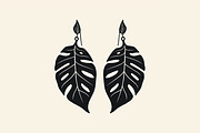 Leaf Earring Silhouette Bundle, an Object Graphic by Creativeshirt (Thumbnail 2 of 16)