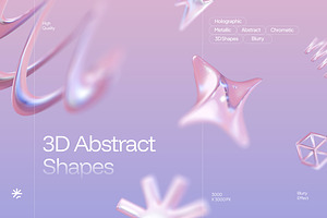 Metallic Holographic 3D Abstract, an Object Graphic by fakhroo