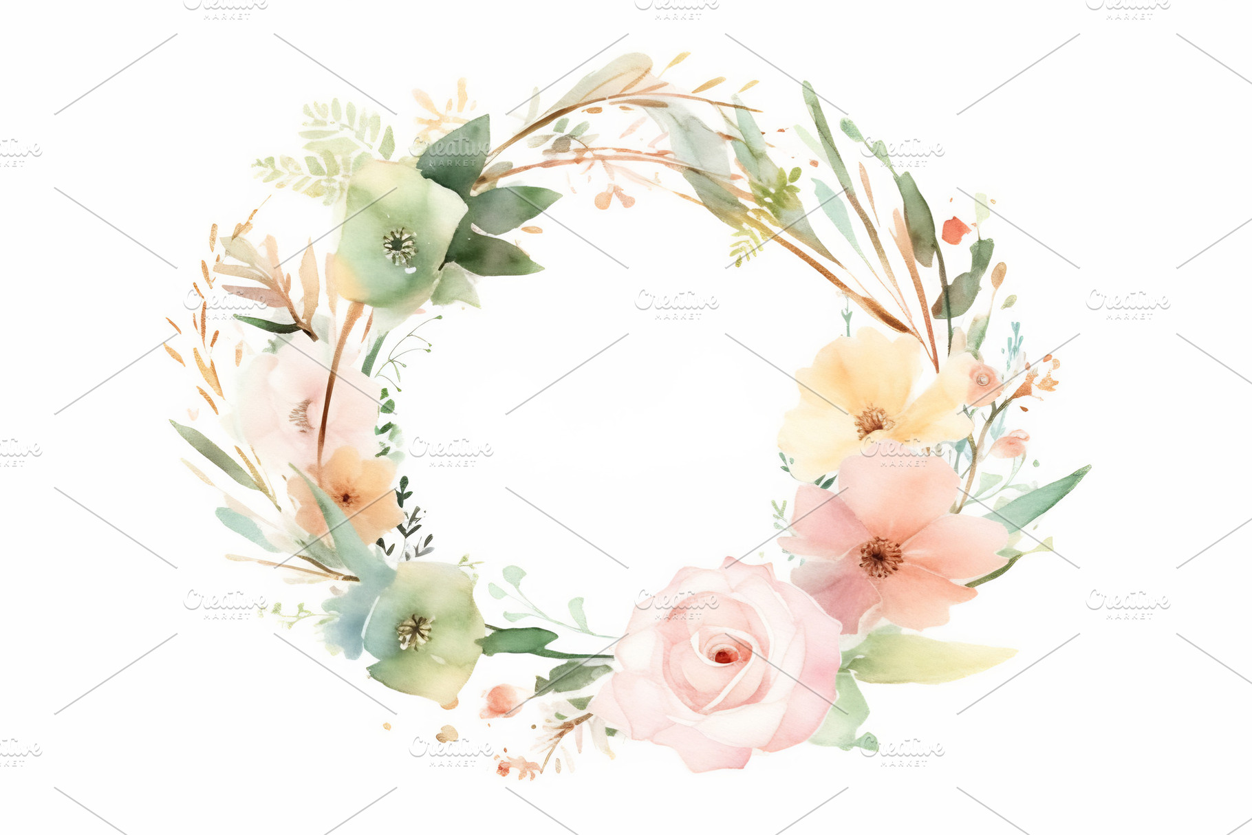 Floral wreath for decor, a Photo by Beautiful things
