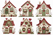 Whimsical Valentine House Clipart, an Illustration by Libby Wishes (Thumbnail 4 of 8)