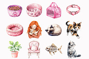 Watercolor Cat Mom Clip Art, an Illustration by Design Market (Thumbnail 3 of 4)