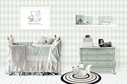 Kids Room Wall/Frame Mock Up 9, a Print Template by Whimsicality (Thumbnail 2 of 4)