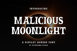 Malicious Moonlight - Display Font