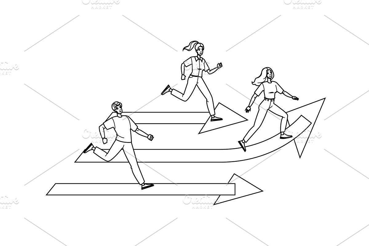 competitor competitive advantage, a Person Illustration by pikepicture