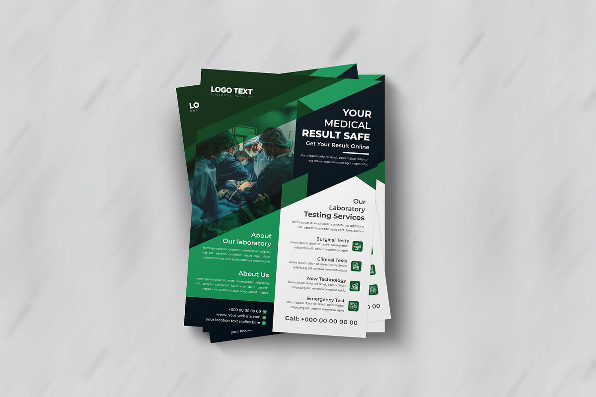 Medical Laboratory Flyer Template, a Flyer Template by MRI STUDIO