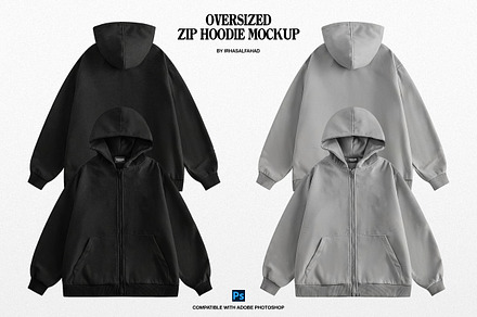 Zip Hoodie Mockup, a Hoody Mockup by Irhasalfahad