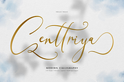 Centtriya | Modern Calligraphy, a Script Font by Denustudios (Thumbnail 1 of 12)