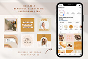 Boho Social Media Templates Canva, a Social Media Template by Boltik Studio (Thumbnail 2 of 9)