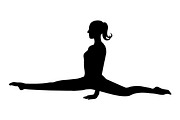 Girl sit on twine black silhouette, a Healthcare Illustration by Svetlana Voloshina (Thumbnail 2 of 4)