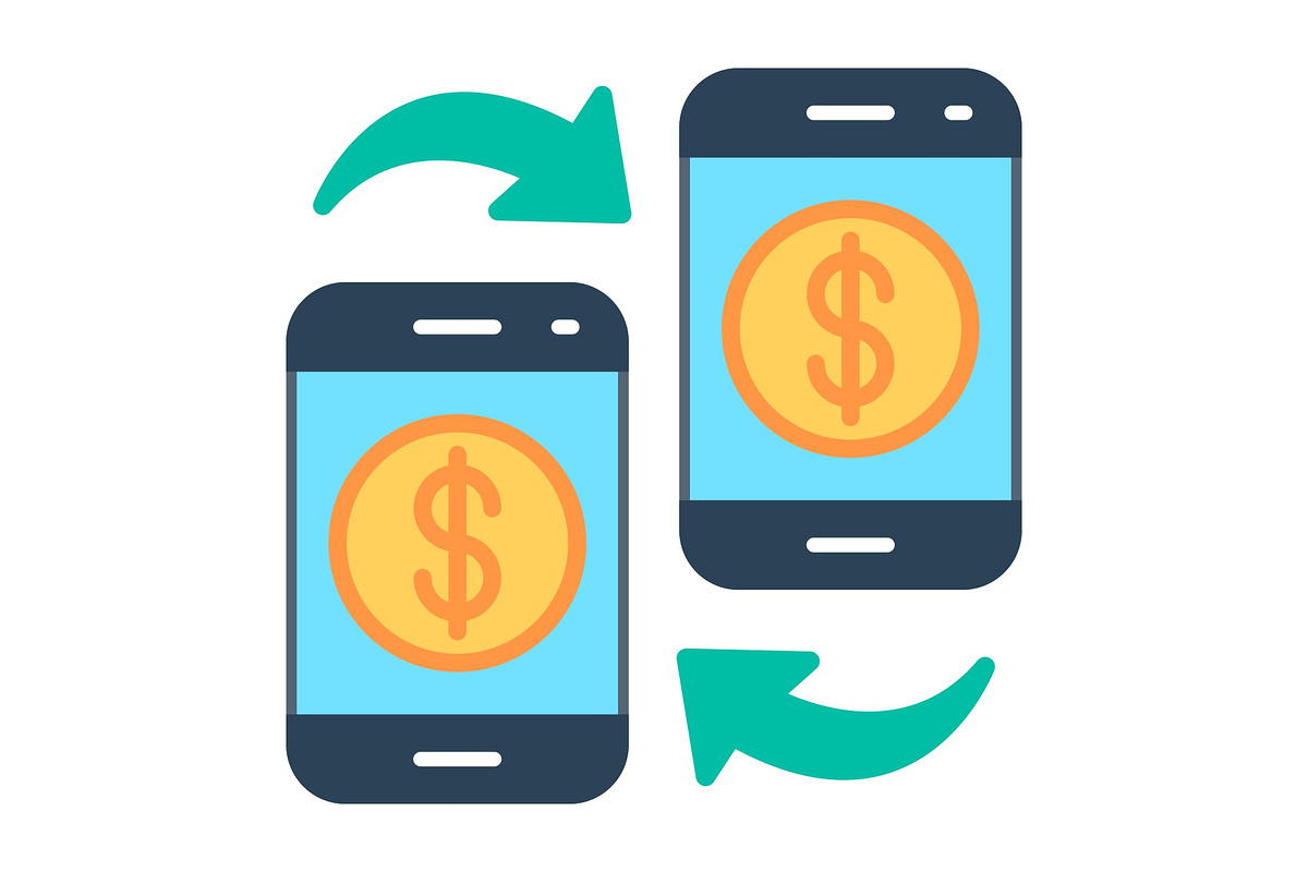 Money Transaction Flat Icon, a Duotone Icon by Pexelpy (Photo 1 of 2)