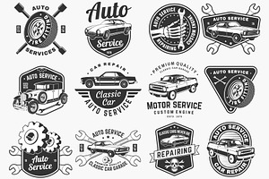 Auto Service Templates, a Branding & Logo Template by sivVector