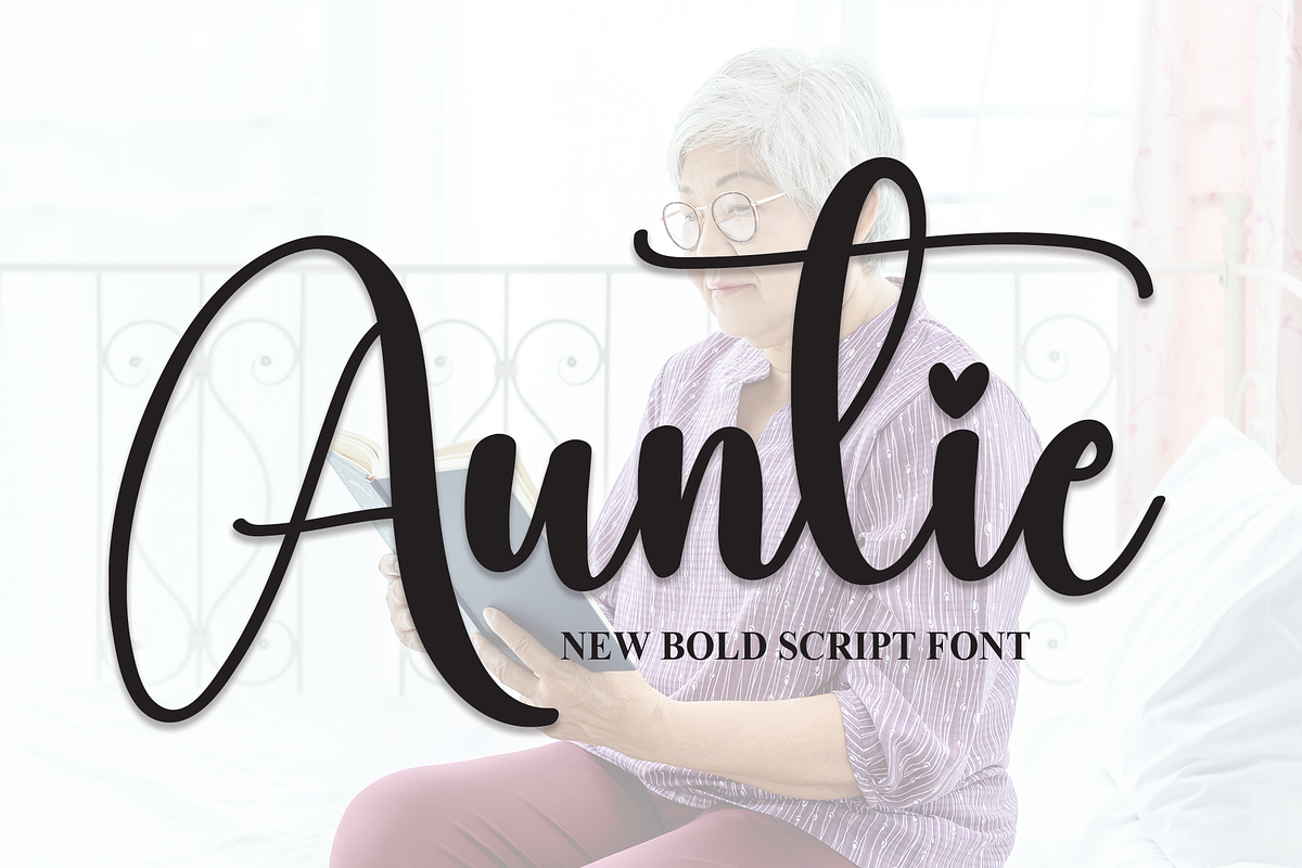 Auntie | Script Font, a Script Font by Scratchones (Photo 1 of 8)