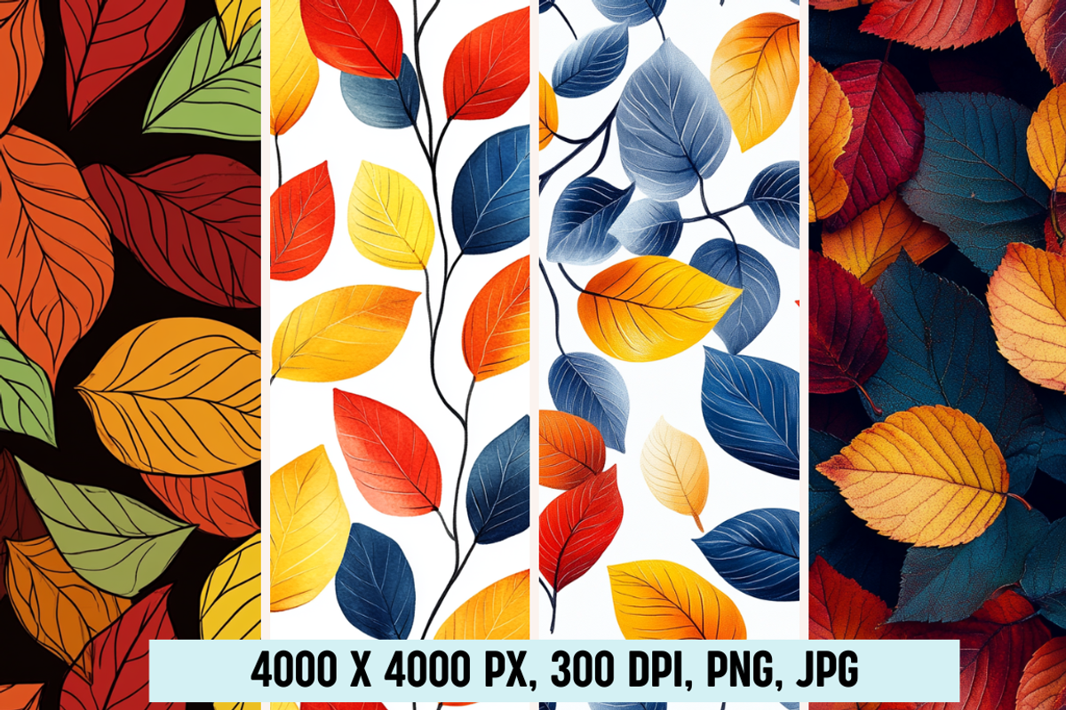 Autumn Leaves Seasonal Patterns, a Pattern Graphic by PrintHaven Designs (Photo 2 of 10)