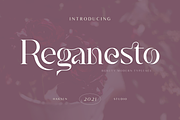 Reganesto - Modern Serif Typeface, a Serif Font by Haksen (Thumbnail 11 of 11)