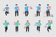 3D Online Shopping Character Kit, a Scene 3D Model by Flat Icons (Thumbnail 8 of 8)