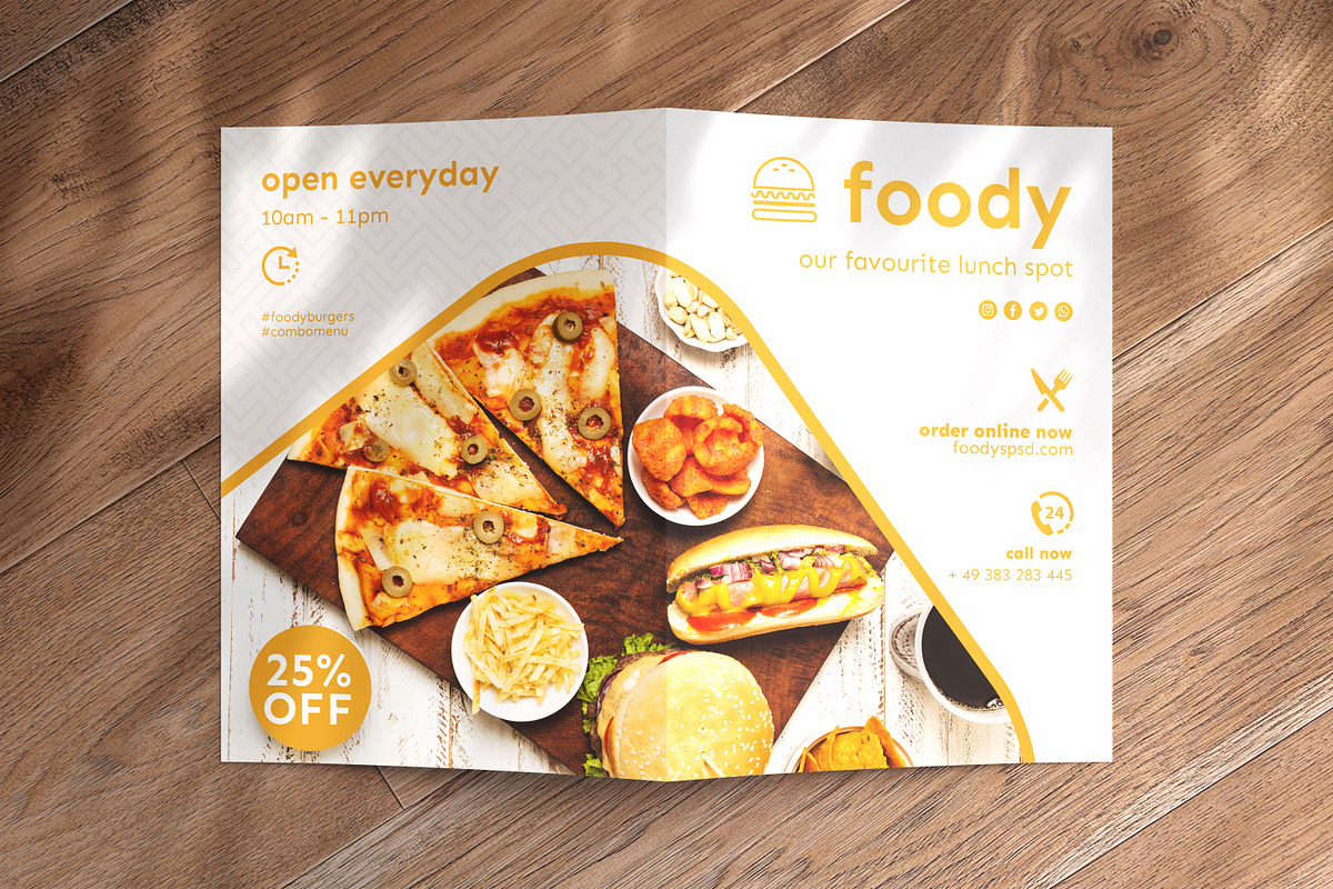 Bifold Brochure Mockup set, a Print Template by ItemBridge (Photo 8 of 8)