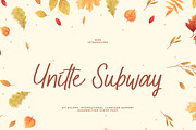 Unitte Subway Script Handwritten, a Script Font by infernostudio3 (Thumbnail 1 of 7)