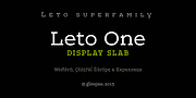 Leto One, a Slab Serif Font by Glen Jan (Thumbnail 1 of 9)