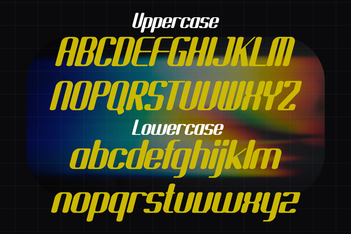 Saturas - Display Y2K Typeface, a Sans Serif Font by MaikoHatta (Photo 2 of 5)