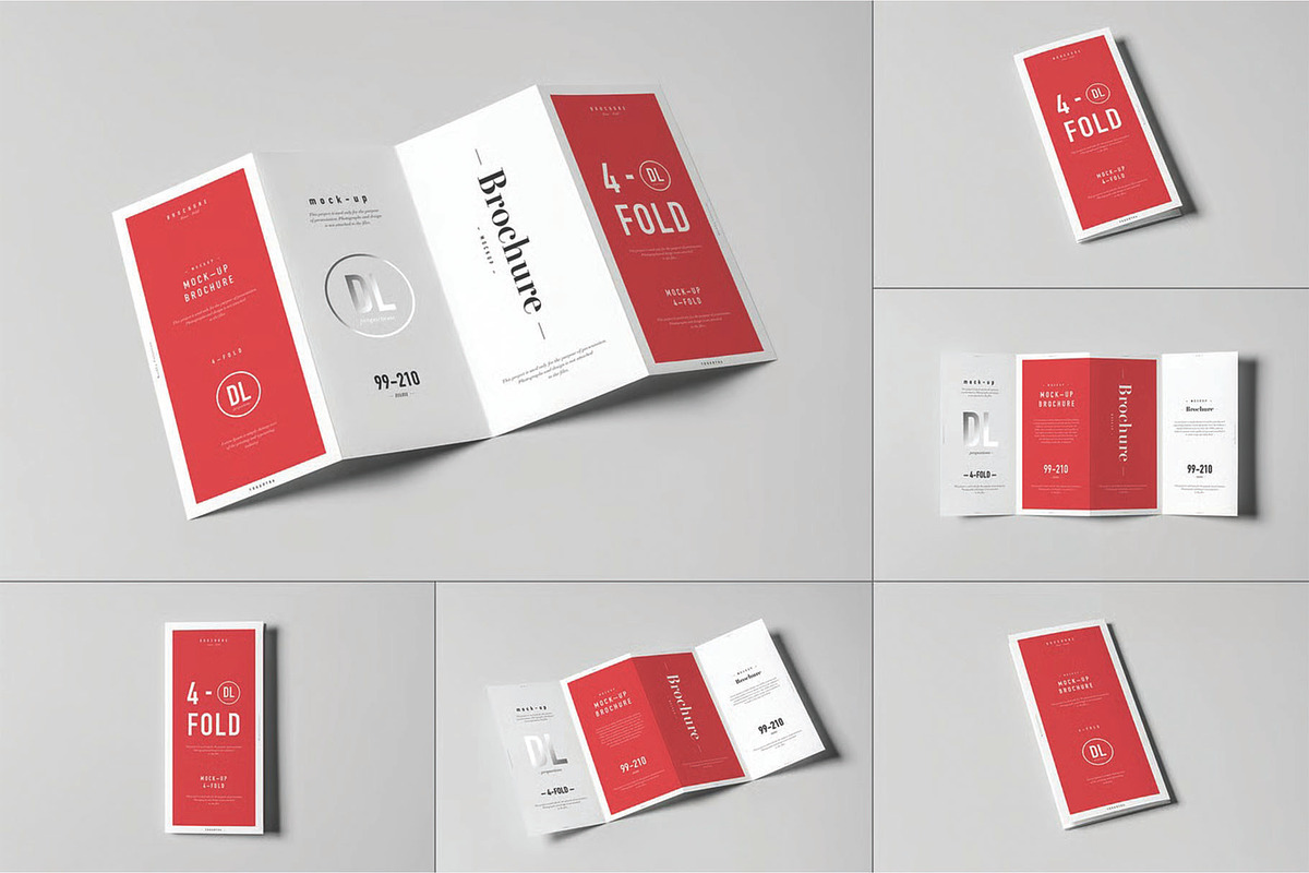 4xDL Brochure Mockup, an Advertising Mockup by DesignRushMarket (Photo 1 of 9)