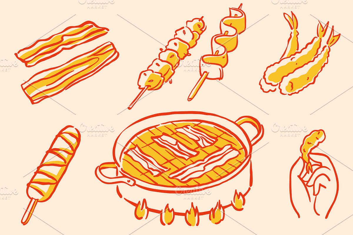 Korean Food Vector Illustrations, a Food Illustration by Studio Papercuts (Photo 7 of 10)