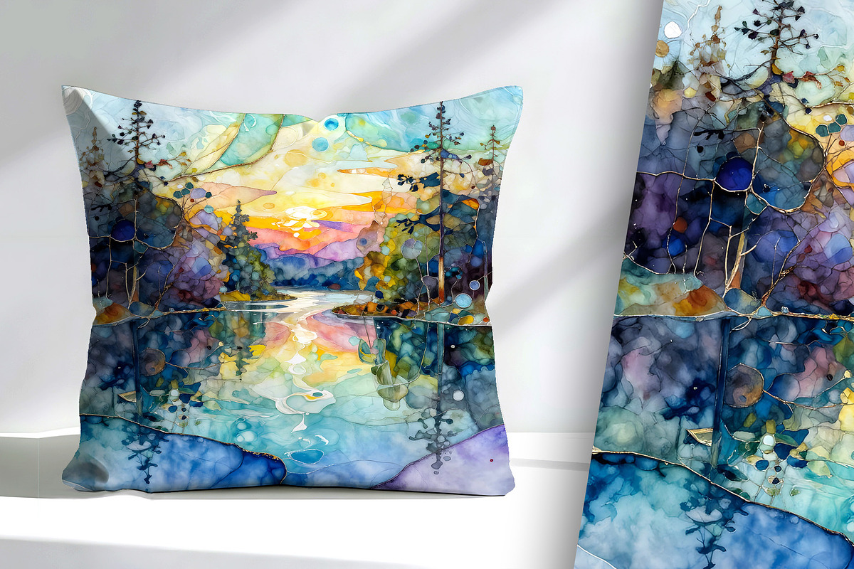 Liquid Ink Landscape, a Decorative Illustration by Sharon Schwalbe (Photo 4 of 6)