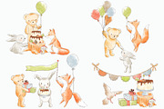 Forest Woodland animals clipart, an Animal Illustration by Magic Story Studio (Thumbnail 2 of 5)
