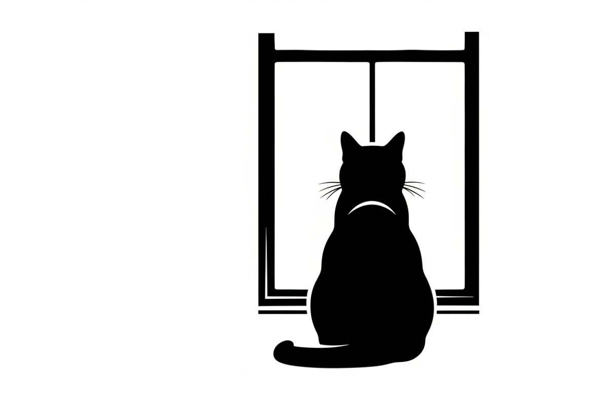 cat sitting by window silhouette, an Illustration by Amazin_art (Photo 2 of 25)