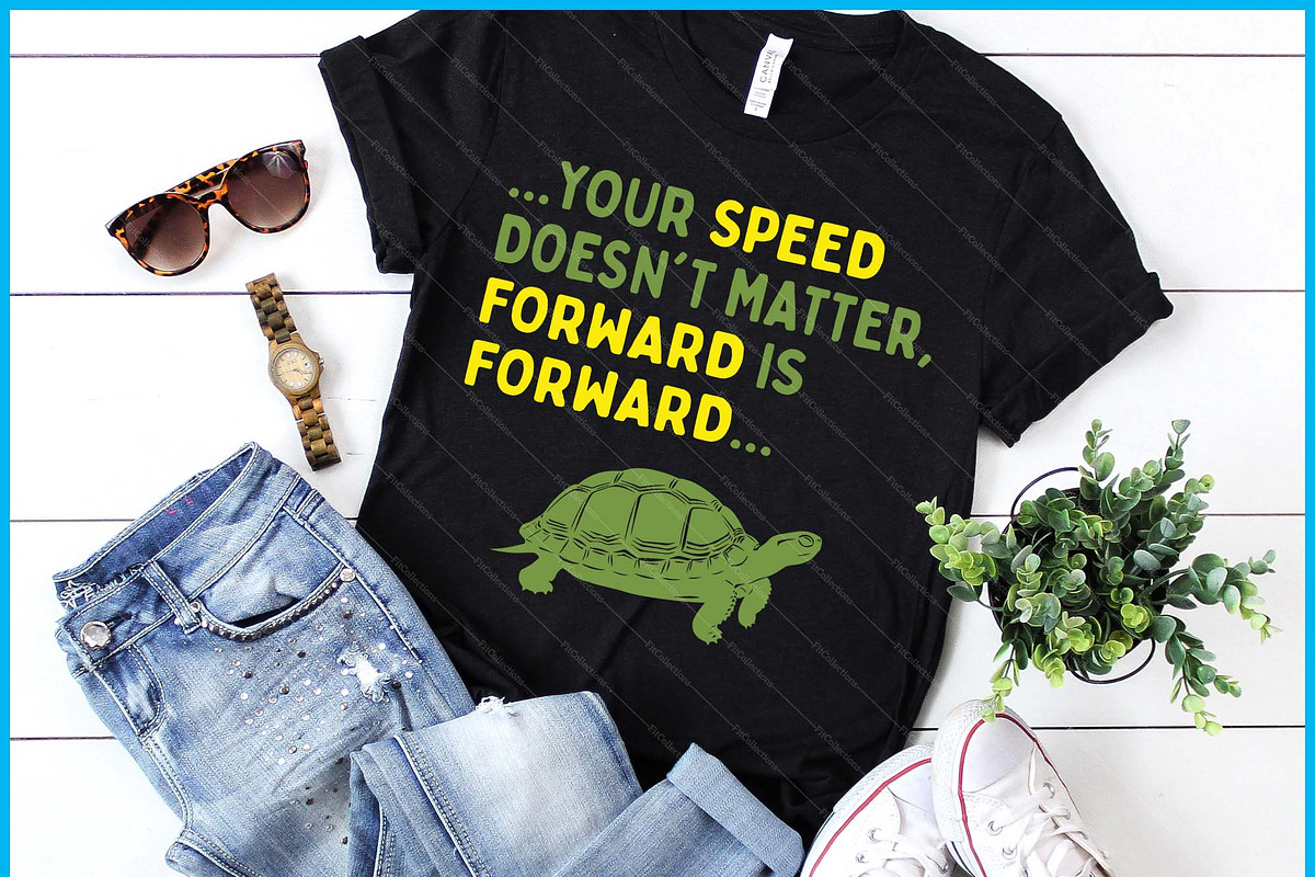 Keep Moving Forward Turtle SVG PNG, a Graphic by Creativeusart (Photo 1 of 4)