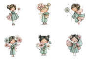 Whimsical Spring Fairy Clipart, an Illustration by CreationArt (Thumbnail 7 of 7)