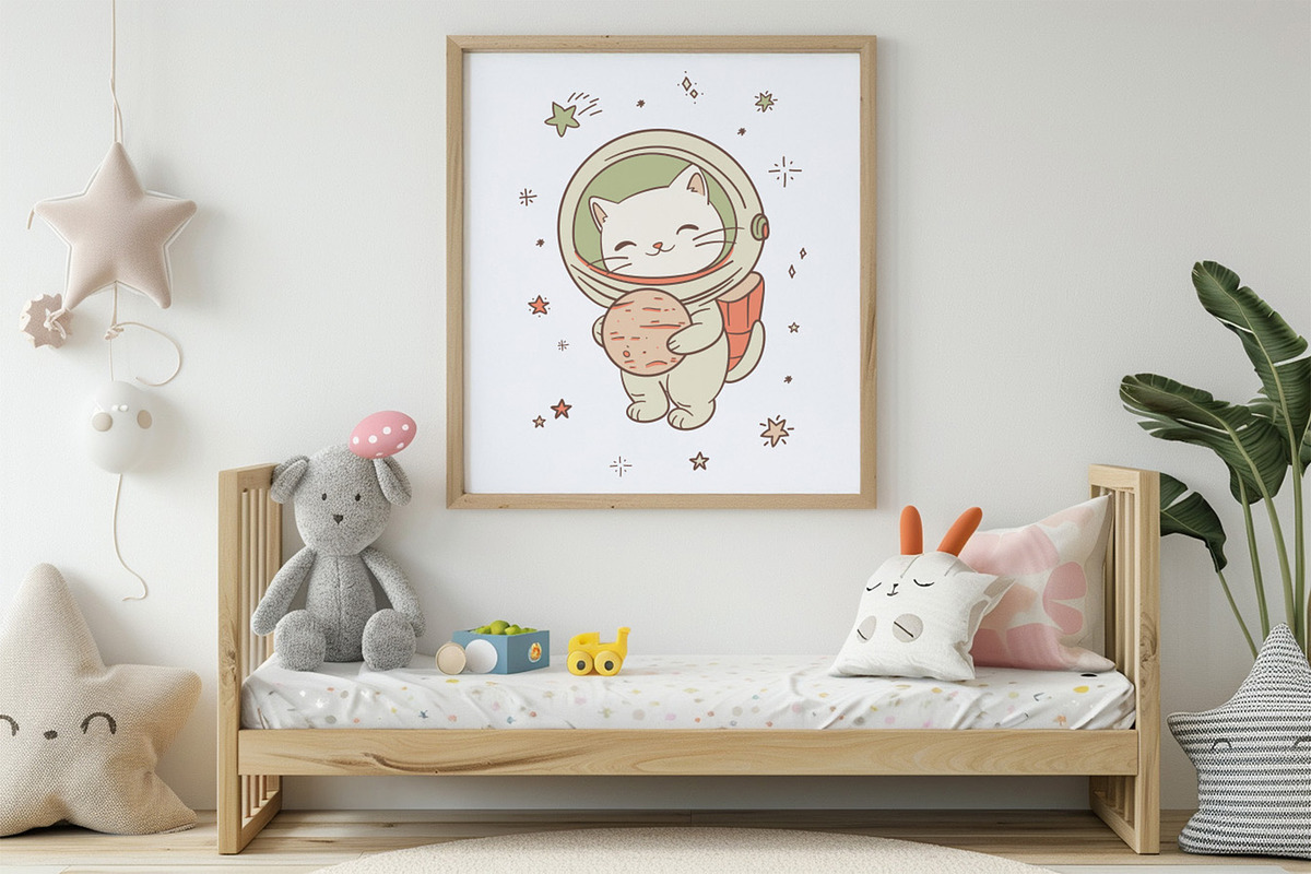 Kawaii Space Cats Bundle, an Animal Illustration by Mariia Kovalchuk (Photo 9 of 17)