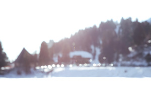 Blurry winter scenery