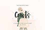 Corets Script, a Script Font by Sarten (Thumbnail 1 of 6)