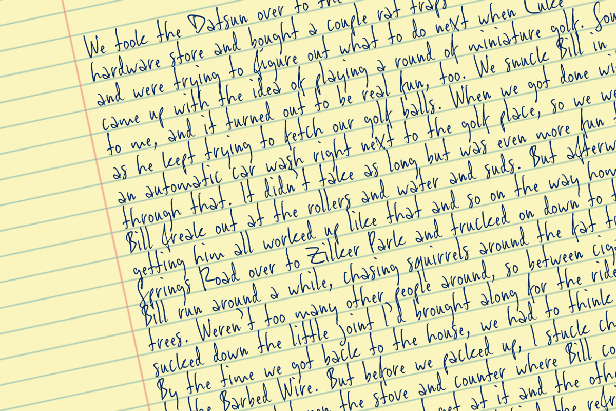 Viktorie, a jotted-down font preview 3