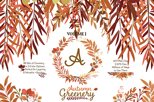 Fall Leaves - Autumn Greenery Vol 1