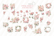 Pink Floral Pampas Grass Clipart, an Illustration by Sunflower Day Love (Thumbnail 3 of 7)