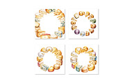 Watercolor different cheese frame, an Object Graphic by SketchArtStudio (Thumbnail 3 of 4)
