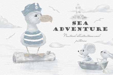 Sea adventure. Little sailors