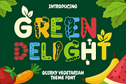 Green Delight - Quirky Vegetarian, a Font by PutraCetol Studio (Thumbnail 1 of 11)