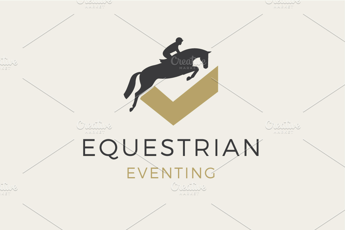 Equestrian Eventing Horse Logo, a Branding & Logo Template by Leah Suzanne
