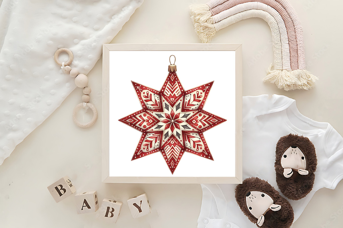 Christmas Nordic Christmas star PNG, an Illustration by Designking (Photo 4 of 4)
