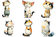 Cute Standing Cat Clipart, an Illustration by DreamArtGraphic (Thumbnail 4 of 4)